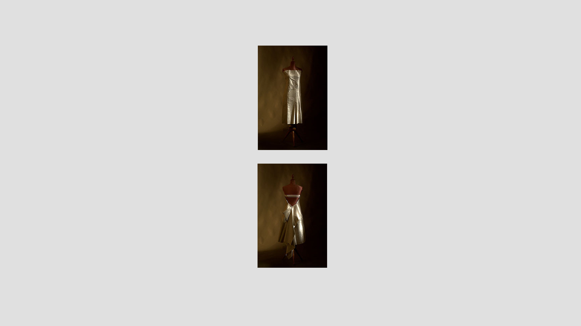 Lucia Gatti Fashion Designer Abito Beige dettagli