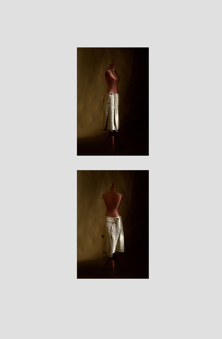 Lucia Gatti Fashion Designer Gonna Canapa dettagli